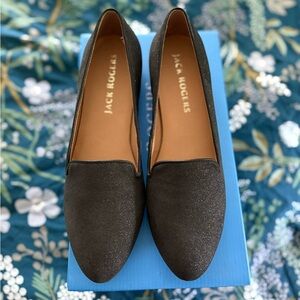 Jack Rogers Sparkling Black Loafers